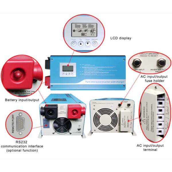 48VDC/96VDC Low Frequency Solar Inverter 6000 Watt Single Output