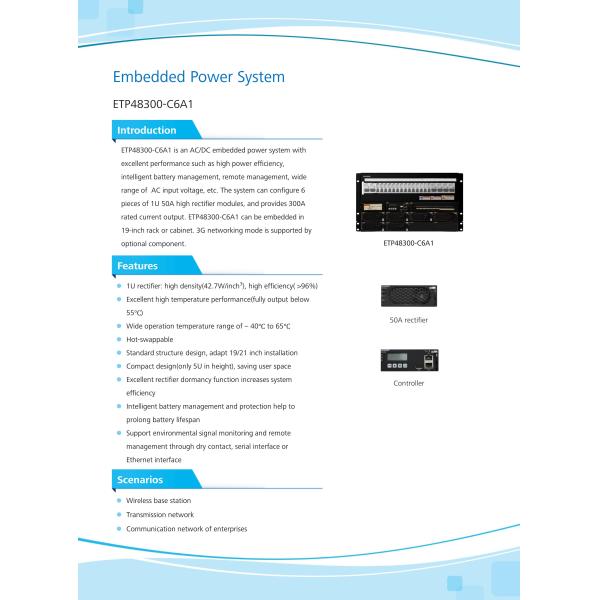 Huawei ETP48300-C6A1 Embedded Communication Switching Power Supply 300A System OLT AC To Straight Dedicated