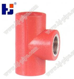 China Plastic pipe fittings PPR reducer female thread tee on sale