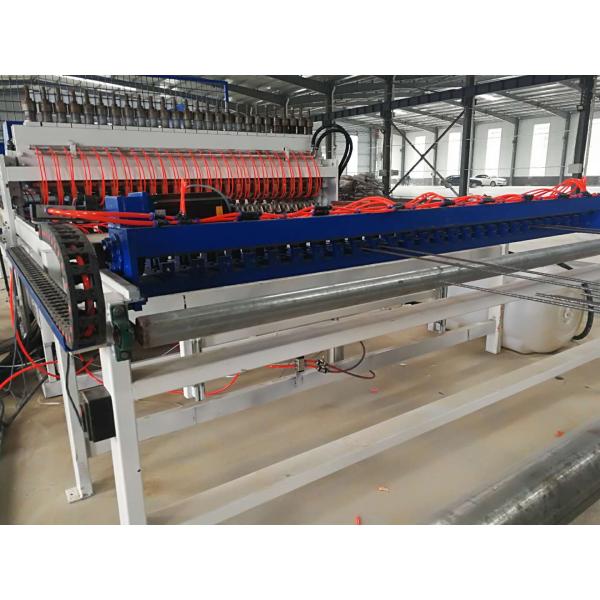 Blue Reinforcing Mesh Welding Machine , Steel Wire Mesh Machine For Width 3000mm