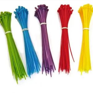 Quality 4.8x368mm Nylon Cable Colorful Zip Ties UV Treated Black Red Blue White for sale