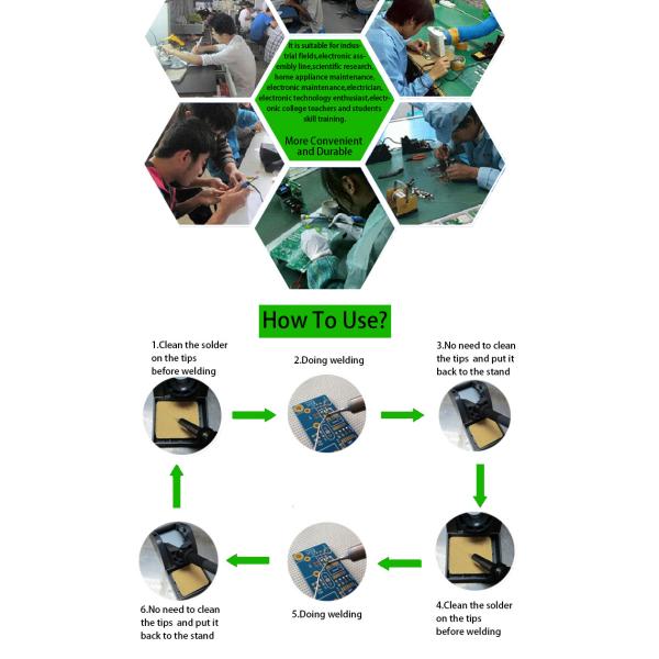 Green 200 Series B C D K I J Lead Free Soldering Tips Oxygen-free Copper ,CrZr