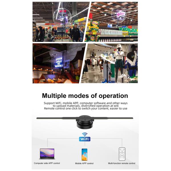 Stand Out from the Crowd 3d Floating Holograms led fan for Unique Advertising Displays