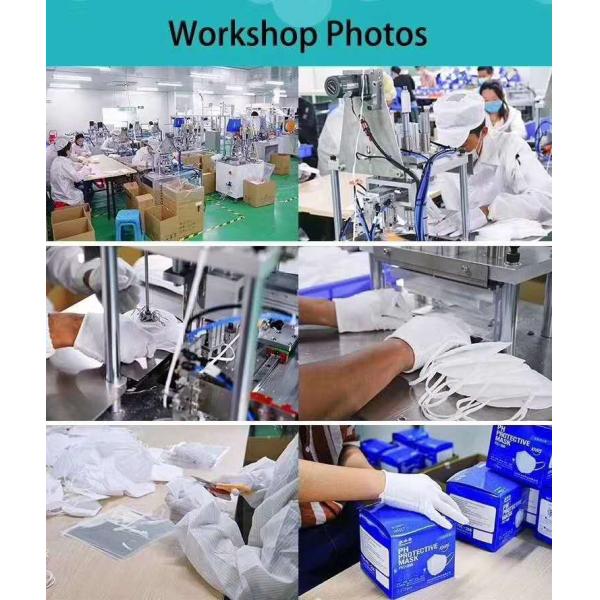 Non Woven 5 Layer KN95 Protective Face Mask Latex Free PP / Melt Blown Materials