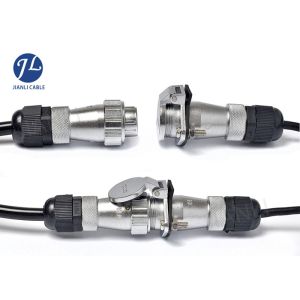 7 Pin Spring Coiled Electrical Cable With 3 AV Inputs For Rearview Car Camera