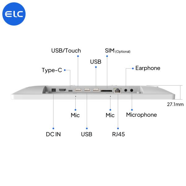 Narrow Bezel 14 Inch Android 11 Capacitive Digital Signage RK3399 Touch Screen