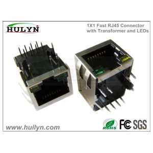 Quality RJ45 connector With transformer 1x1 RJ45 JACK for sale