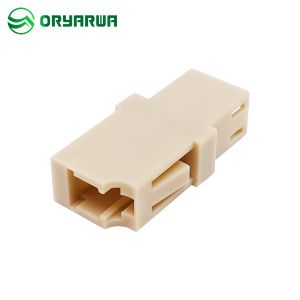 LC Simplex Welded Type Fiber Optic Adapter Flangeless For Telecom