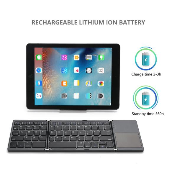 3 Level Foldable Bluetooth Touchpad Keyboard for ipad ios 13.0 Android Windows Folding keyboard