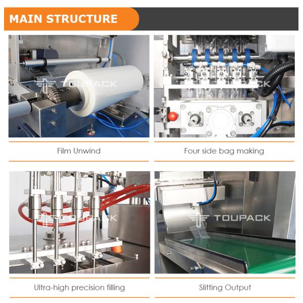 Auto Multi Lane Sachet Packing Multi Lane Track Ketchup Liquid Sachet Packaging Machines Multi Lane Honey Sachet Packing Machine