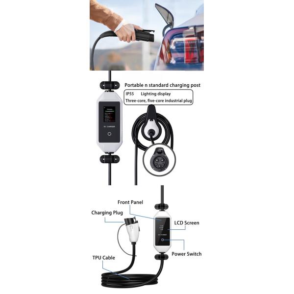Adjustable Current PC AC EV Chargers Overcurrent Protection
