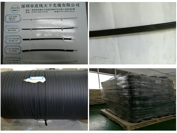 Fiber Optical 2 Core Flat FTTH Drop Cable Bow Type with PVC or LSZH Jacket