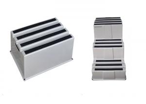China Grey Padded Three Step Stool Plastic HDPE For Office Factory on sale