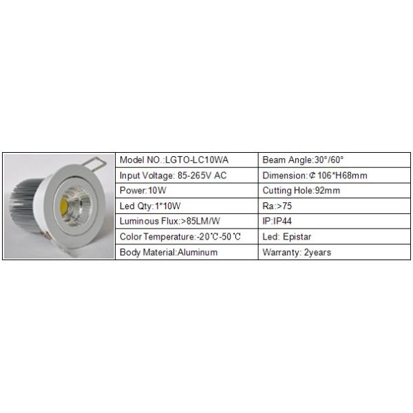High power led downlight Epistar COB led