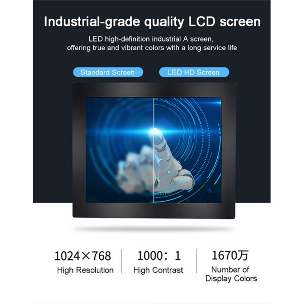 Rear Mount Industrial Fanless Touch Panel Pc Android IP65 Waterproof RS232 Embedded Display