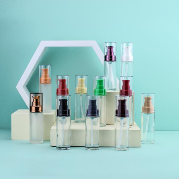 Wholesale Fashion Design 30ml Cosmetic Foundation Pump Skincare Lotion Glass Bottle