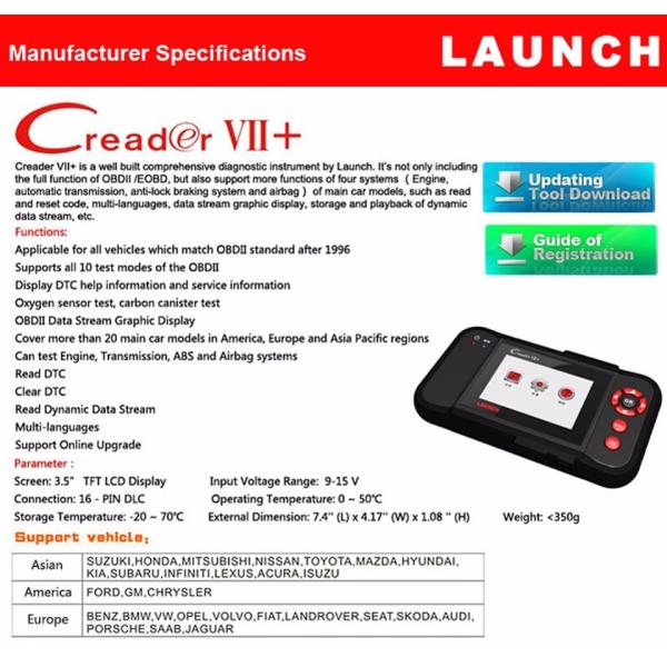 New Launch X431 CReader VII+ Auto Code Reader Launch CReader VII Plus Update Online