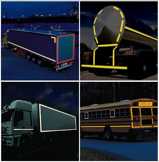 Micro Prismatic Conspicuity ECE 104R Reflective Tape For Trucks Vehicles