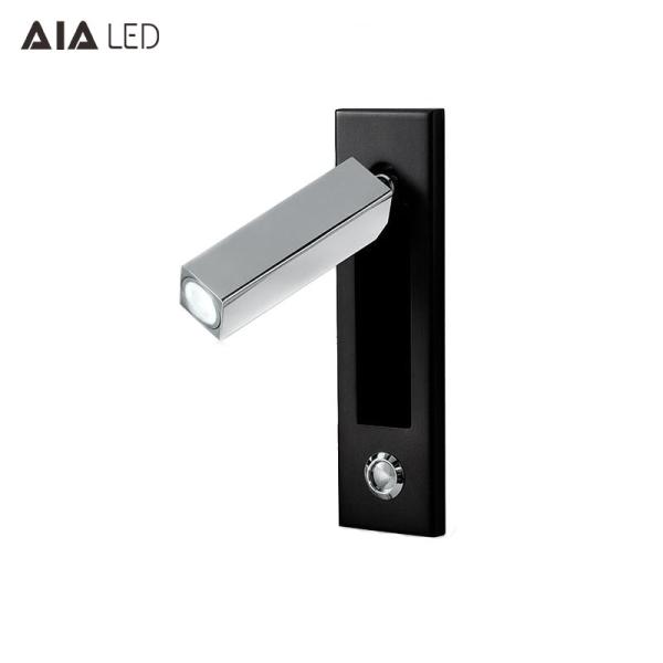 Adjustable recessed finished headboard wall light led bedside wall reading light/wall mounted reading wall light