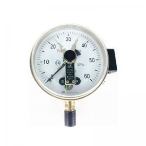 China Magnetic snap-action industrial bottom mounting types  electric contact pressure gauge on sale