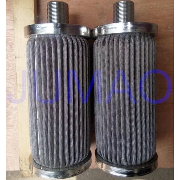 Durable Pleated Water System Filter Cartridges , Stainless Steel Filter Element