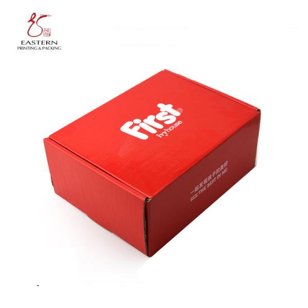 300mm Length Corrugated Shoe Box , Custom Cardboard Shoe Boxes E Flute