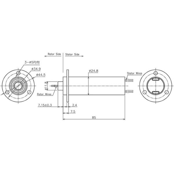 4 Channel Rf Rotary Joint Slip Ring SMA Connector For Satellite Communication System