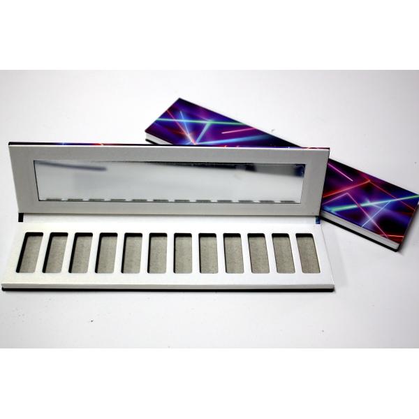 12 Pan Paper Empty Eyeshadow Palette Handmade With White Pearl Paper