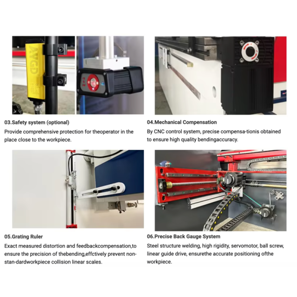 4+1 Axis CNC Hydraulic Press Brake Multifunctional 90mm Worktable Width