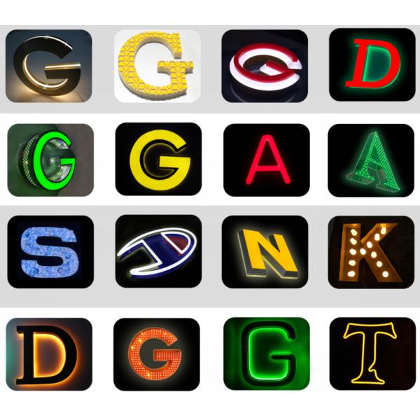 Waterproof 3000k DC24V Solid Acrylic Led Letters