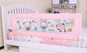 China Steel Frame Pink Baby Bed Rails / Convertible Bed Rail for Child on sale