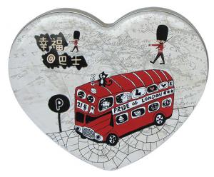 Pride Of London , Heart Shaped Tin Container / Chocolate Packaging Box