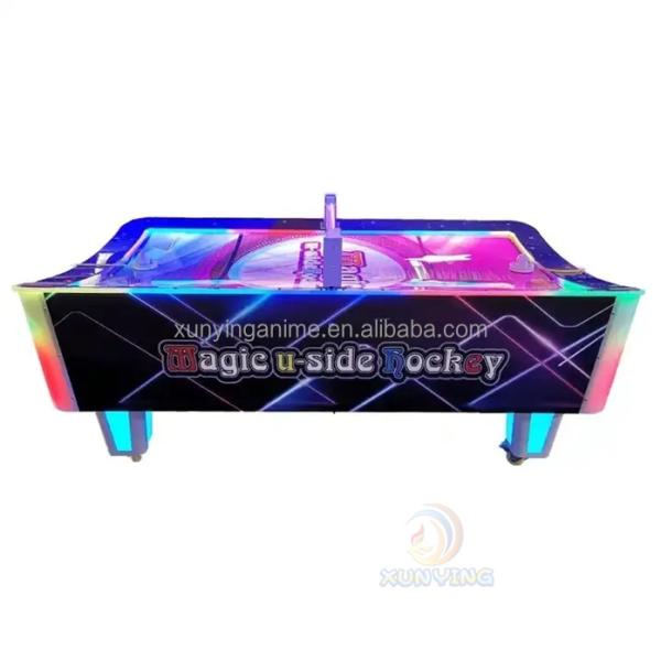 Plastic Coin Operated Curved Arcade Air Hockey Table machine Video Games Simulator