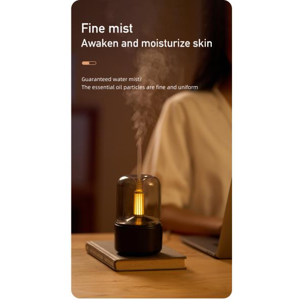 USB Creative Candlelight Aromatic Diffuser And Humidifier Power Failure Protection