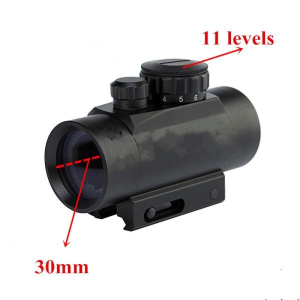 RD032 1x30 11 Levels Tactical Red Dot Scope used for Hunting/Air Rifle guns