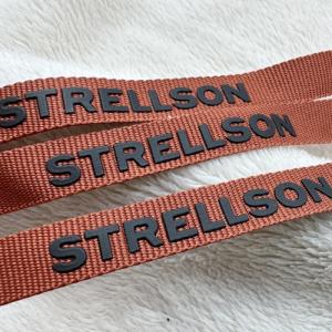 China Woven Label Tape Elastic Band With Printed Silicone Logo on sale