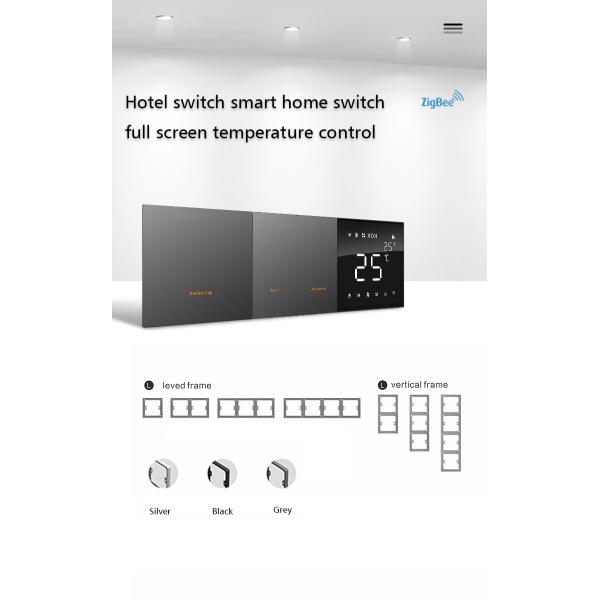 Full Screen Acrylic Touch Panel Tuya App Zigbee Thermostat