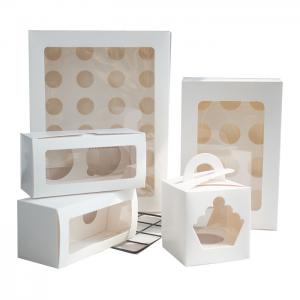 Quality Food Grade White Cake Cardboard Box Trays With Cardboard Hole Holders Insert for sale