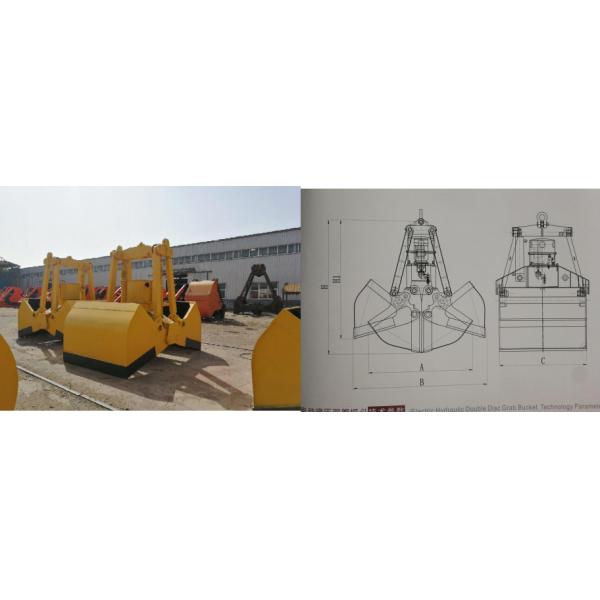 2 Ton Bulk Cargo Crane Grab Electric Hydraulic Clamshell Grab Bucket