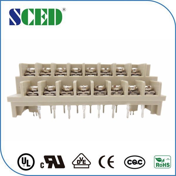 Two Row Terminal Block Barrier Connector 7.62mm Pitch Barrier Strips