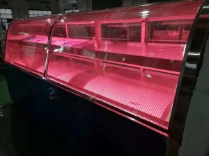 Quality Transparent Deli Display Refrigerator With Heater Glass Door / Freshing Beef Display Showcase for sale