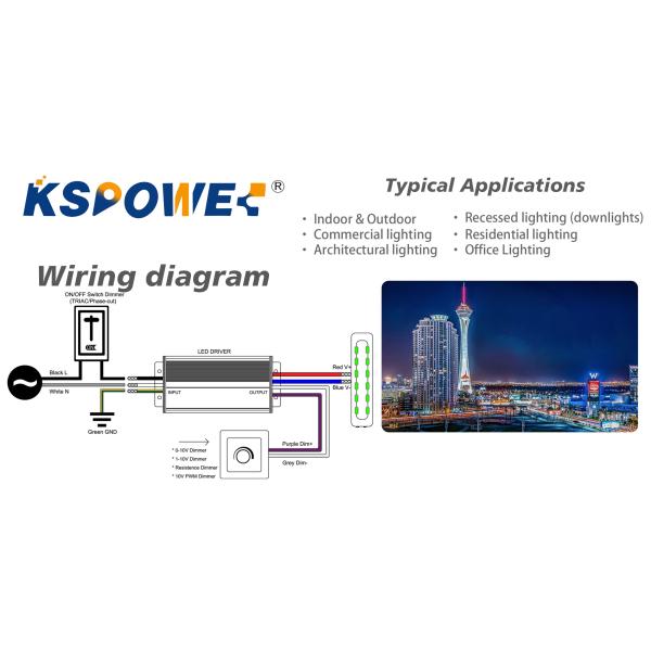 300w Bar Font Pool Lighting Transformer UL Compliance 220v 5 In 1 Dimmable Driver