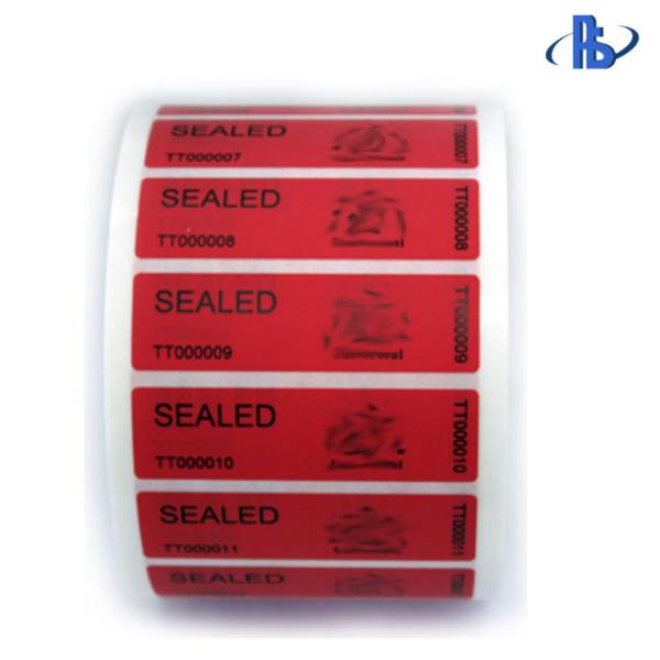 Tamper Evident VOID Labels , Partial Transfer Security Barcode Labels