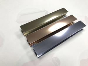 Quality Polishing Surface Alloy 6463 Aluminium Shower Profiles Silver Gold And Champange for sale