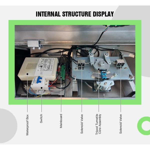 HCW Security Tripod Turnstile Gate Access Control Face Recognition Turnstile for Gyms Scenic Area