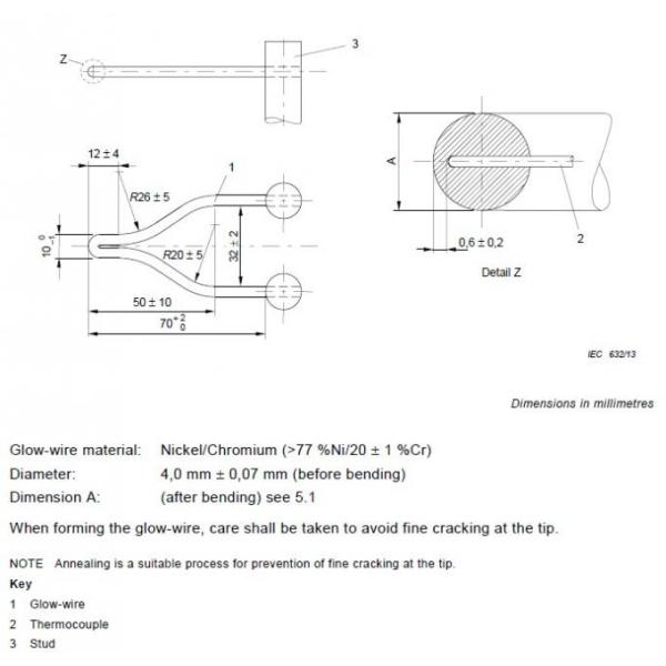 IEC60695 Glow Wire Test Equipment PLC Control With 7 Inch Touch Screen
