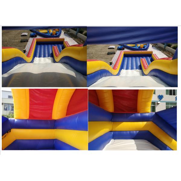 0.55mm PVC Tarpaulin Colorful Large Inflatable Dry Slide For Kids / Blow Up Water Slide