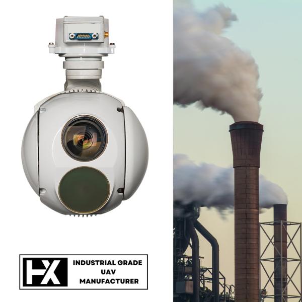 3KM Laser Ranging 640X512 Thermal Drone Pod 1KG Weight 0.4µM~0.9µM Working Wavelength 15KM Detection Range