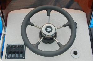 China Sailboat Steering System Stainless Boat Steering Wheel For  Exciting Driving on sale
