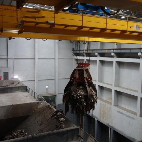 5 ton garbage grab bridge crane, garbage crane, double beam truss, grab crane, double beam crane, garbage incineration p
